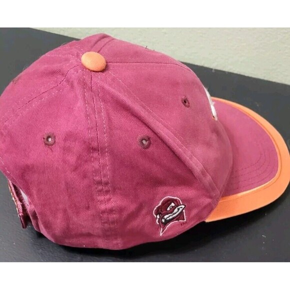 VIRGINIA TECH HOKIES Hat Cap Adjustable Size Maroon Embroidered Logo - Picture 3 of 6